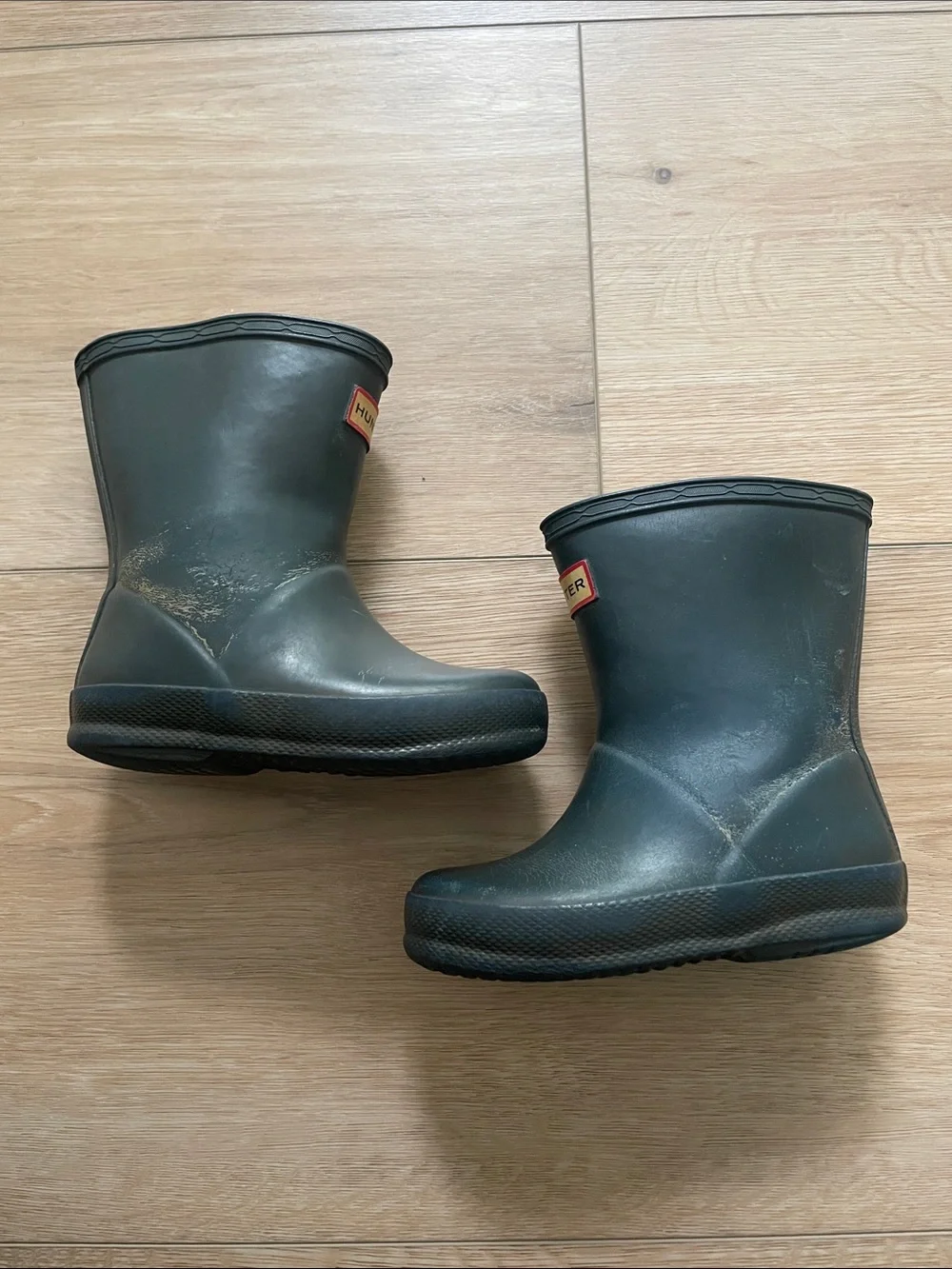Hunter Baby Black Short Rain Boots, Size 5, Boy or Girl
